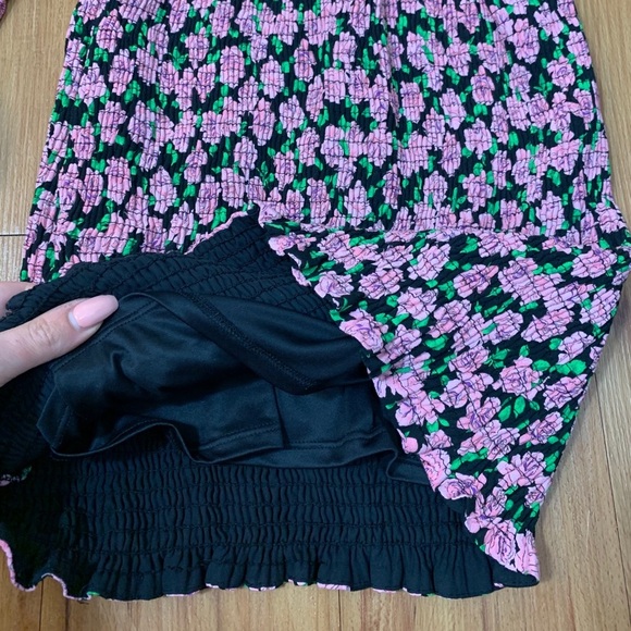 Zara Floral Print Elastic Skirt Long-sleeve Dress - Picture 8 of 14